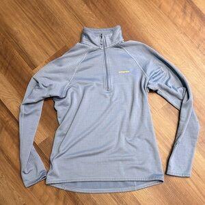 Patagonia Light Blue Quarter-Zip Pullover